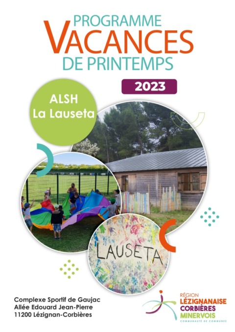 Programme des vacances de printemps – ALSH La Lauseta