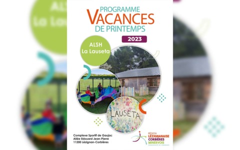 Programme des vacances de printemps – ALSH La Lauseta