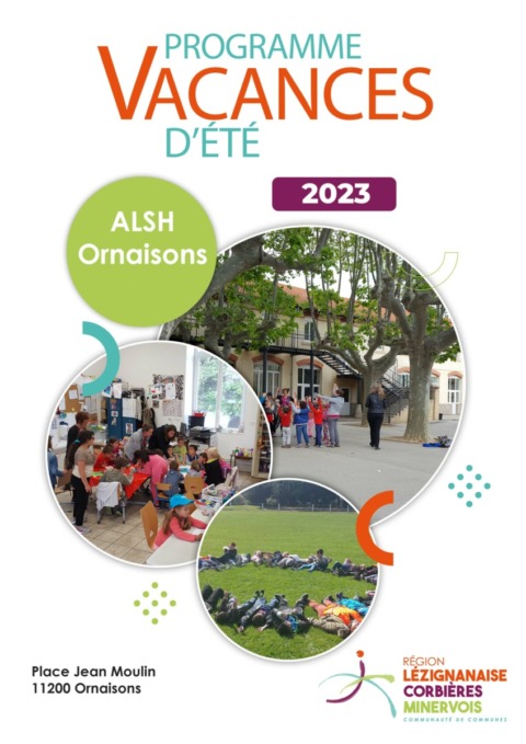 Programme des vacances d’été – ALSH d’Ornaisons