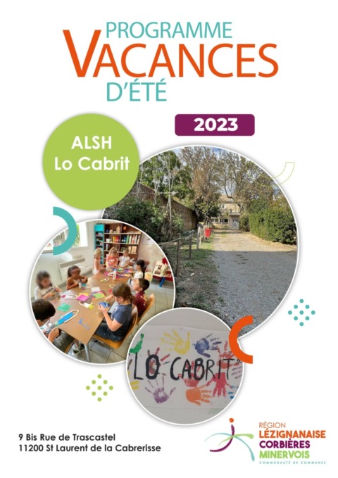 Programme des vacances d’été – ALSH de St Laurent de la Cabrerisse