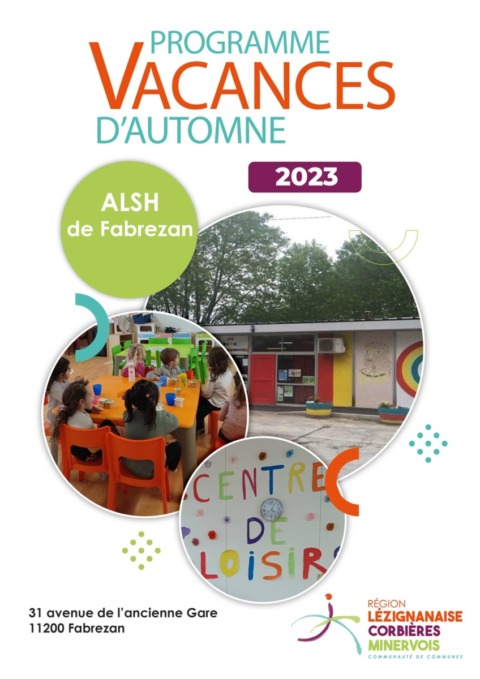 Programme des vacances d’automne- ALSH de Fabrezan