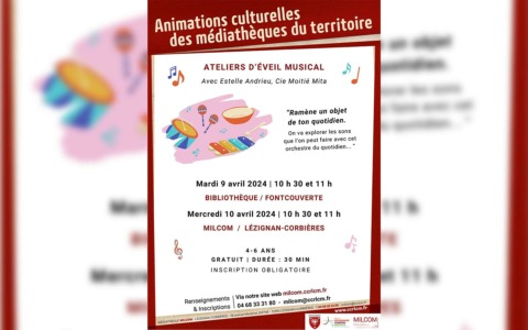 Atelier d’éveil musical – Cie Moitié Mita – Lézignan-Corbières