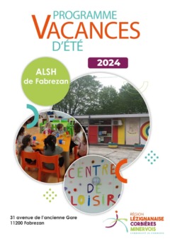 Programme des vacances d’été – ALSH de Fabrezan